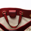 Gucci Red GG Canvas Horsebit Tote - Blue Spinach