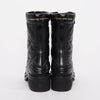 Dior Black Cannage Calfskin D-Leader Boots 37 - Blue Spinach