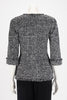 Chanel Black & White Fantasy Tweed Patch Pocket Jacket FR 36 - Blue Spinach