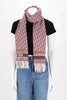 Dior Burgundy Cashmere Oblique Fringed Scarf - Blue Spinach