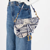 Dior White Around The World Saddle Bag - Blue Spinach