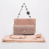 Miu Miu Beige Matelasse Crystal Shoulder Bag - Blue Spinach