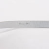 Dior Iridescent Silver Calfskin Saddle Belt - Blue Spinach