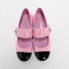 Chanel Pink Crinkled Calfskin Mary Jane Turnlock Flats 37 - Blue Spinach