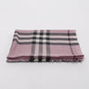 Burberry Pink Wool & Silk Check Fringed Scarf - Blue Spinach