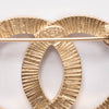 Chanel Light Gold Pearl Detail Brooch - Blue Spinach