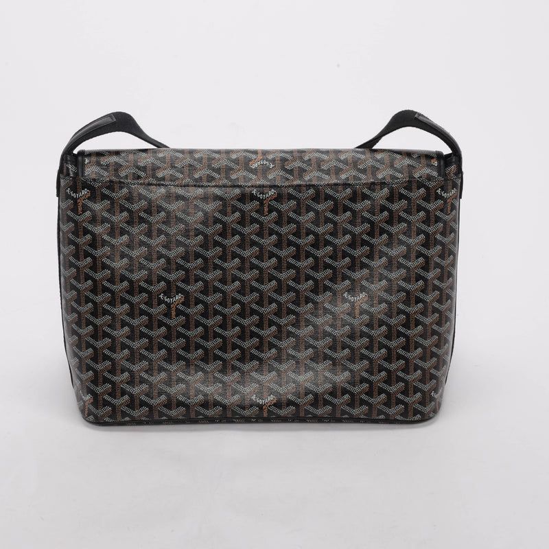 Goyard Black Goyardine Capetien MM Messenger Bag - Blue Spinach