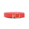 Hermes Rose Azalee & Rouge de Coeur Flot Reversible Belt - Blue Spinach