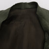 Rick Owens Khaki Leather Cropped Jacket XS - Blue Spinach