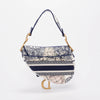 Dior White Around The World Saddle Bag - Blue Spinach