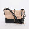 Chanel Beige & Black Distressed Calfskin Gabrielle Hobo Bag - Blue Spinach