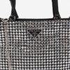 Prada Black Satin & Crystal Mini Tote Bag - Blue Spinach