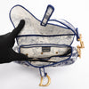 Dior White Around The World Saddle Bag - Blue Spinach