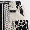 Chanel Black & White Cashmere CC Reversible Blanket - Blue Spinach