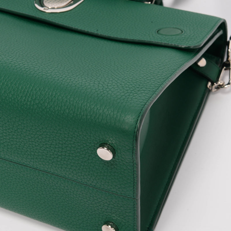 Dior Emerald Green Grained Calfskin Medium Diorever Bag - Blue Spinach