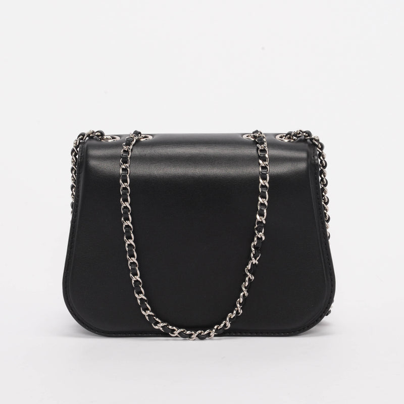 Chanel Black Lambskin Small Braided Chic Flap Bag - Blue Spinach