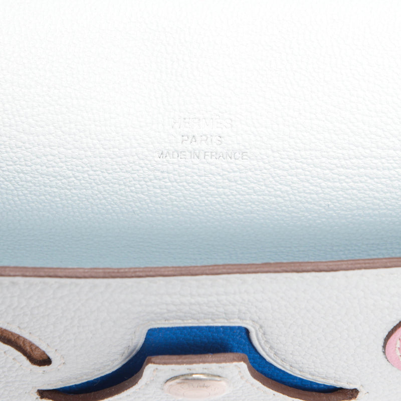 Hermes Bleu Brume/Bleu Hydra Chevre In The Loop Wink Glasses Case - Blue Spinach