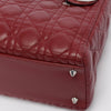 Dior Burgundy Cannage Lambskin Medium Lady Dior - Blue Spinach