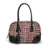 Prada Red Tweed & Vitello Mini Boston Bag - Blue Spinach