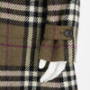 Burberry Olive Lambswool Classic Nova Check Coat UK 14 - Blue Spinach