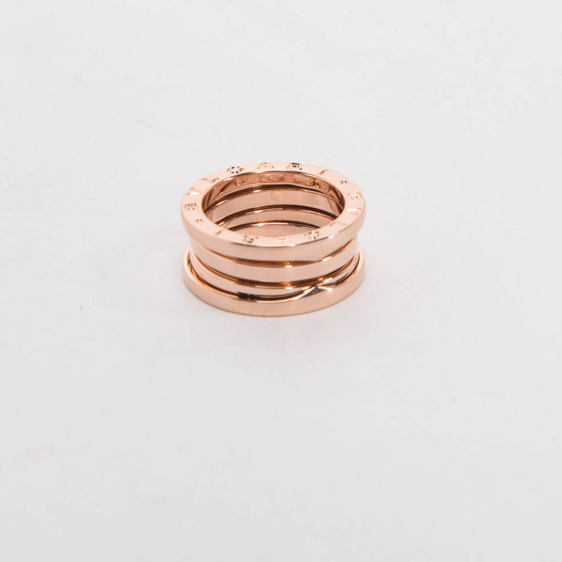 Bulgari 18k Rose Gold B.zero1 Three Band Ring - Blue Spinach