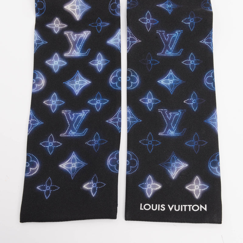 Louis Vuitton Blue Silk Monogram Flight Mode Bandeau - Blue Spinach