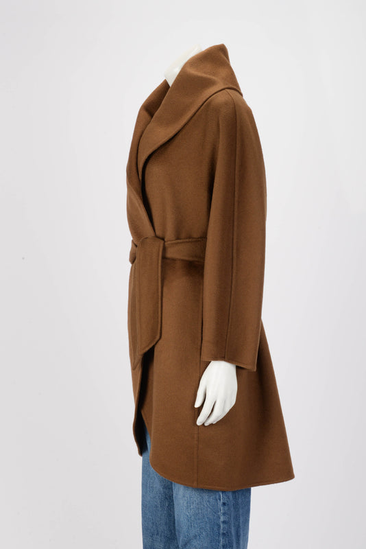 Max Mara Caramel Cashmere Belted Coat IT 36 - Blue Spinach