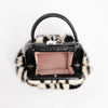 Celine Black & White Mink Mini Bag - Blue Spinach