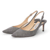 Jimmy Choo Silver Prince Of Stars Erin 60 Slingbacks 39 - Blue Spinach