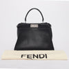 Fendi Black Calfskin Medium Monster Eyes Peekaboo Bag - Blue Spinach