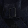 Burberry Charcoal & Navy Wool Check Coat UK 6 - Blue Spinach