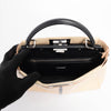 Fendi Beige & Black Water Snakeskin Medium Iconic Peekaboo - Blue Spinach