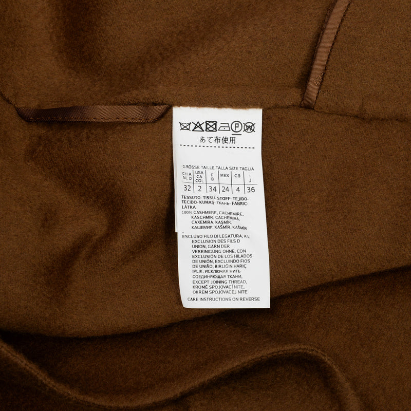 Max Mara Caramel Cashmere Belted Coat IT 36 - Blue Spinach