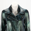 Chanel Green Iridescent Lambskin Biker Jacket FR 34 - Blue Spinach