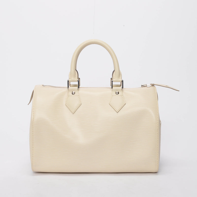 Louis Vuitton White Epi Leather Speedy 30 - Blue Spinach