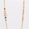 Chanel Gold Multi Colour Enamel CC Chanel Necklace - Blue Spinach