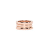 Bulgari 18k Rose Gold B.zero1 Three Band Ring - Blue Spinach