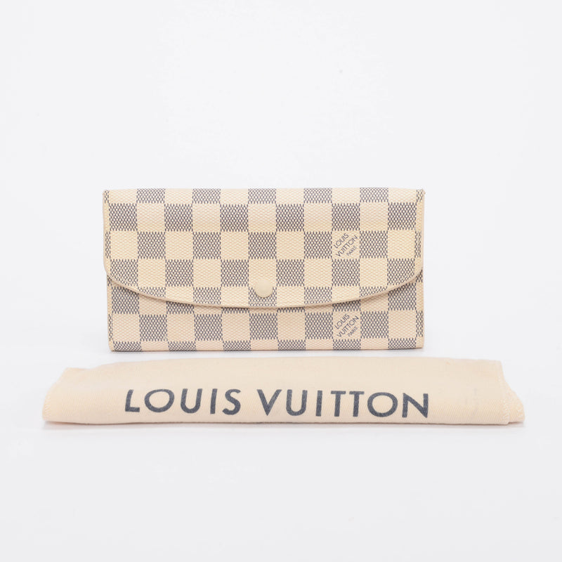 Louis Vuitton Damier Azur Emilie Wallet - Blue Spinach