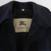 Burberry Charcoal & Navy Wool Check Coat UK 6 - Blue Spinach