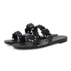 Gucci Black Rubber Chain Detail Sandals 35 - Blue Spinach