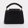 Louis Vuitton Black Satin Flower Embossed Mini Capucines - Blue Spinach