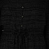 Chanel Black Lightweight Boucle Drawstring Waist Jacket FR 42 - Blue Spinach