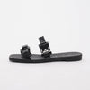 Gucci Black Rubber Chain Detail Sandals 35 - Blue Spinach