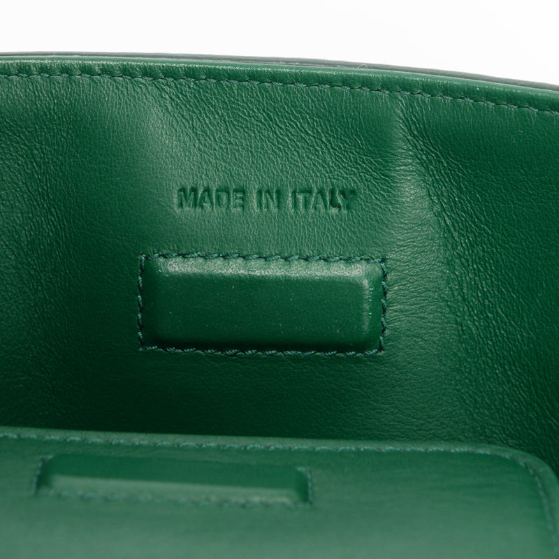 Dior Emerald Green Grained Calfskin Medium Diorever Bag - Blue Spinach