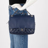 Chanel Blue Calfskin In The Mix Single Flap Bag - Blue Spinach