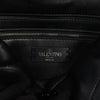 Valentino Black Lambskin Small Roman Stud Shoulder Bag - Blue Spinach