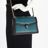 Bulgari Tri-Colour Nappa Diamond Blast Serpenti Forever Bag - Blue Spinach