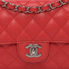 Chanel Red Caviar Leather East West Flap Bag - Blue Spinach