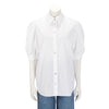 Chanel White Cotton CC Blouse FR 38 - Blue Spinach