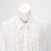 Zimmermann White Raie Lace Flower Shirt 4 - Blue Spinach